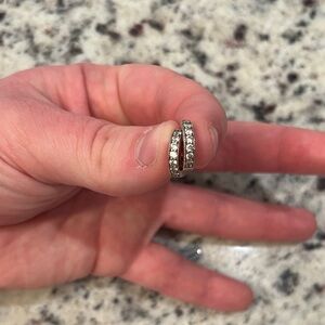 Elegant Silver and Red Women's Ring